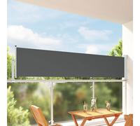 vidaXL Tenda laterale 100% poliestere ferro acciaio, Tenda regolabile, copertura giardino, barriera patio, tenda da esterno, schermo privacy, protezione dal vento