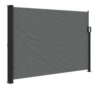 Tenda laterale allungabile, antracite, 140 x 500 cm, perfetta protezione solare per terrazza, balcone e giardino, resistente ai raggi UV, resistente alle intemperie e durevole, facile da montare