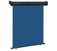 Tenda laterale da balcone retrattile 145 x 250 cm blu, tenda verticale in poliestere resistente ai raggi UV, cassetta in acciaio con rullo in alluminio autobloccante, fissaggio a parete o a soffitto,
