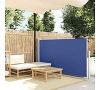 Tenda Laterale Estensibile 100x500 cm, Blu, Tessuto Poliestere UV e Struttura Acciaio, Frangivista Balcone, Separe da Esterno per Giardino e Patio, Tenda a Rullo con Retrazione Automatica