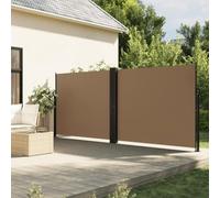 Tenda Laterale Estensibile per Esterni, 160x1000 cm, Tessuto Poliestere PU Impermeabile, Frangivista Balcone e Separe da Giardino, Colore Tortora