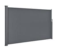 Tenda laterale Juskys Dubai 160 x 300 cm estensibile e opaca, frangivista e frangivento per balcone e terrazza, tenda laterale con staffa a muro - grigio