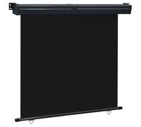 Tenda Laterale per Balcone, Nero 175x250 cm, Tenda a Rullo Esterni con Cassonetto Alluminio, Frangivista e Parasole, Tessuto Poliestere UV, Montaggio a Parete/Soffitto