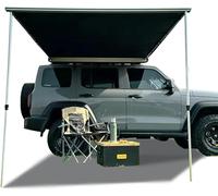 Tenda laterale per veicolo 2 x 2,5 m tenda da tetto estraibile tenda rifugio PU2000 mm UV50+, capanno impermeabile 420D Oxford tessuto tenda, altezza regolabile, adatta per camion, furgoni, camper