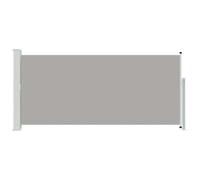 Tenda laterale retrattile, 140 x 314 cm, grigio | Poliestere resistente all'acqua, ritorno automatico, larghezza regolabile fino a 300 cm, accessori di montaggio inclusi
