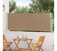 vidaXL Tenda laterale retrattile Tortora 500 x 100 cm Poliestere, Tenda da sole regolabile, awning moderno per esterni, rifugio giardino, schermatura flessibile per la tua terrazza