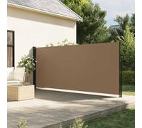 Tenda Laterale Retrattile Estensibile, 170x300 cm, Tessuto Poliestere PU Impermeabile UV, Frangivista Balcone e Separe da Giardino, Colore Tortora