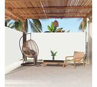 Tenda laterale retrattile marrone, 180 x 600 cm, per la privacy e il vento, divisorio espandibile da giardino, per balcone e patio, elegante soluzione per ombrelloni e recinzioni