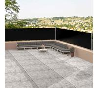 Tenda Laterale Retrattile Nera 117x1200 cm