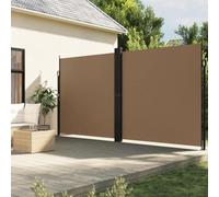 Tenda Laterale Retrattile per Esterni, 220x1000 cm, Tessuto Poliestere con Rivestimento PU, Frangivista Balcone e Separe da Giardino, Colore Tortora