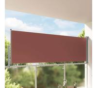 vidaXL Tenda Laterale Retrattile da Patio Chiusura Automatica Tendalino Privacy Parasole Frangivento Telaio in Ferro 120x300 cm in Tessuto Marrone