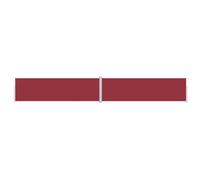 Tenda laterale retrattile, rossa, 180 x 1200 cm | Schermo per la privacy, poliestere con rivestimento in PU, resistente ai raggi UV e all'acqua, ritorno automatico