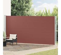 Tenda laterale retrattile terrazza 200x600 cm Marrone, tenda da sole Patio in Poliestere resistente UV, Cassette Acciaio, Indietro Automatico