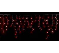 Tenda Led 3Mt X 1Mt 180 Led Sfalzata Stalattite Led Rosso Con Strobo Bianco