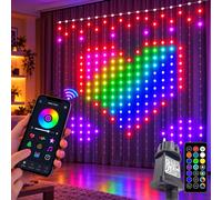 Tenda LED Smart RGB 2x2m 400 LED App Telecomando Schuko Luci Natale Esterno