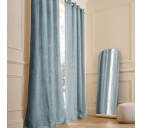 Tenda lino lavato foderato, con occhielli, Private Blu 140 x 260 cm