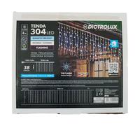Tenda luce led interno esterno luce fredda 304 LED con 76 Flash prolungabile 4MT