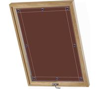 Tenda Lucernario 38x80cm Termica Isolante Anti UV, Tessuto Oscurante Tendine A Vetro per Porta Finestra per Vetri Finestre Tenda -Marrone Scuro