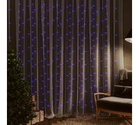 Tenda Luci a Ghiaccioli 3x3m 300 LED Blu 8 Funzioni