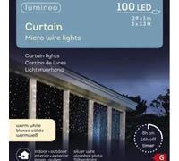 Tenda Luci di Natale 100 MicroLED Bianco Caldo 3,75 mt