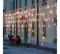 Tenda Luci di Natale 186 LED Bianco Caldo 4,2 mt
