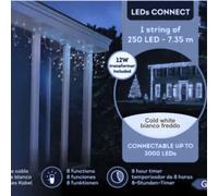 Tenda Luci di Natale 250 LED Bianco Freddo 7,35 mt