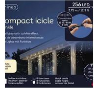 Tenda Luci di Natale 256 LED Bianco Caldo 3,75 mt