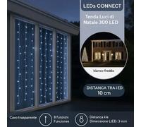 Tenda Luci di Natale 300 LED Bianco Freddo 1,5 X 3 mt