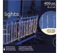 Tenda Luci di Natale 420 LED Bianco Caldo 4 X 1 mt