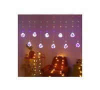 TENDA LUMINOSA 10 PALLINE DI NATALE 3 METRI CON NEVE LUCE LED CALDA FREDDA RGB
