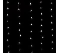 Tenda luminosa 160 led Bianco Caldo 3x1 mt cavo trasparente per interno esterno