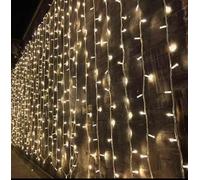 Tenda luminosa 160 maxi led 2x1.6MT luce calda + flash luci natalizie da esterno [EEK: A]