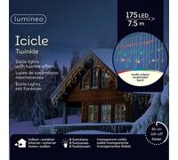 Tenda Luminosa 175 LED Multicolore 7,5 mt- 8 Funzioni Programmabili e Effetto N