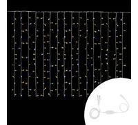 Tenda luminosa 2 metri 160 MaxiLed Reflex Professionale Bianco Caldo fisso e Bianco Freddo intermittente prolungabile altezza 160cm da esterno Wisdom