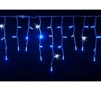 TENDA LUMINOSA 200 LED NATALIZIA BLU E BIANCO 10mt x 0,75cm ESTERNO FILO BIANCO