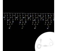Tenda luminosa 3 metri 120 MaxiLed Reflex Professionale Bianco Caldo fisso e Bianco Freddo intermittente stalattiti prolungabile altezza 100cm da este