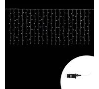 Tenda luminosa 3 metri 200 Led Bianco Freddo fisso e intermittente prolungabile altezza 100cm da esterno Wisdom