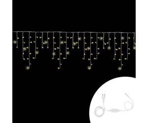 Tenda luminosa 3 metri 92 MaxiLed Reflex Professionale Bianco Caldo fisso e intermittente stalattiti prolungabile altezza 70cm da esterno Wisdom