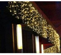 TENDA LUMINOSA 300 LED NATALIZIA BIANCO CALDO 10mt x 0,60cm PROLUNGABILE ESTERNO