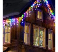 Tenda Luminosa 500 LED multicolore 10 metri per Esterno prolungabile IP44 natale