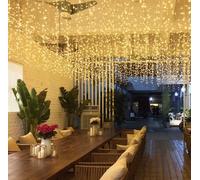 Tenda Luminosa 6x0,8m 240 LED Natale Luce Calda Flash Bianco Freddo Prolungabile [EEK: F]