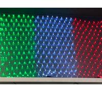 Tenda tricolore Led Bandiera italiana 120x180cm da 480 Led Verde Bianco e Rosso IP44 da esterno Wisdom