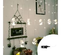 Tenda luminosa con Sfere 3 metri 168 Led Bianco Freddo stalattiti prolungabile altezza 100cm per interno Wisdom