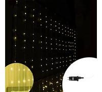 Tenda luminosa effetto cascata 6 metri da 480 Led Bianco Caldo altezza 120cm da esterno Wisdom