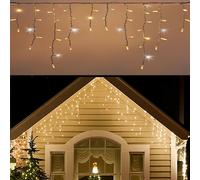 TENDA LUMINOSA ESTERNO 150 LED NATALE BIANCO CALDO FISSO E FREDDO INTERMITTENTE [EEK: A]