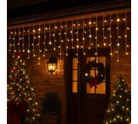 Tenda Luminosa LED 12m 320LED Calda+Flash Bianca Esterno IP44 Natale luci Natale [EEK: A]