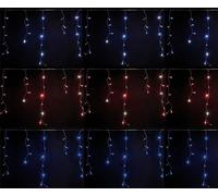 Tenda luminosa luci led pioggia di natale esterno prolungabile flash bianco fred