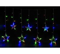 Tenda luminosa Natale 138 Led Ø5mm multicolor Luce Fissa m 2x0,80 12 stringhe
