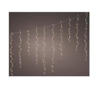 Tenda luminosa Natale 256 luci - LED (3,75 + 5 mt) Giuntabile 8 Giochi di luce LUMINEO IP44 Bianco 494972