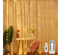 Tenda Luminosa Natale 3.6x3m 360LED Tenda Luci Natale Interno 8 Modalità Luci